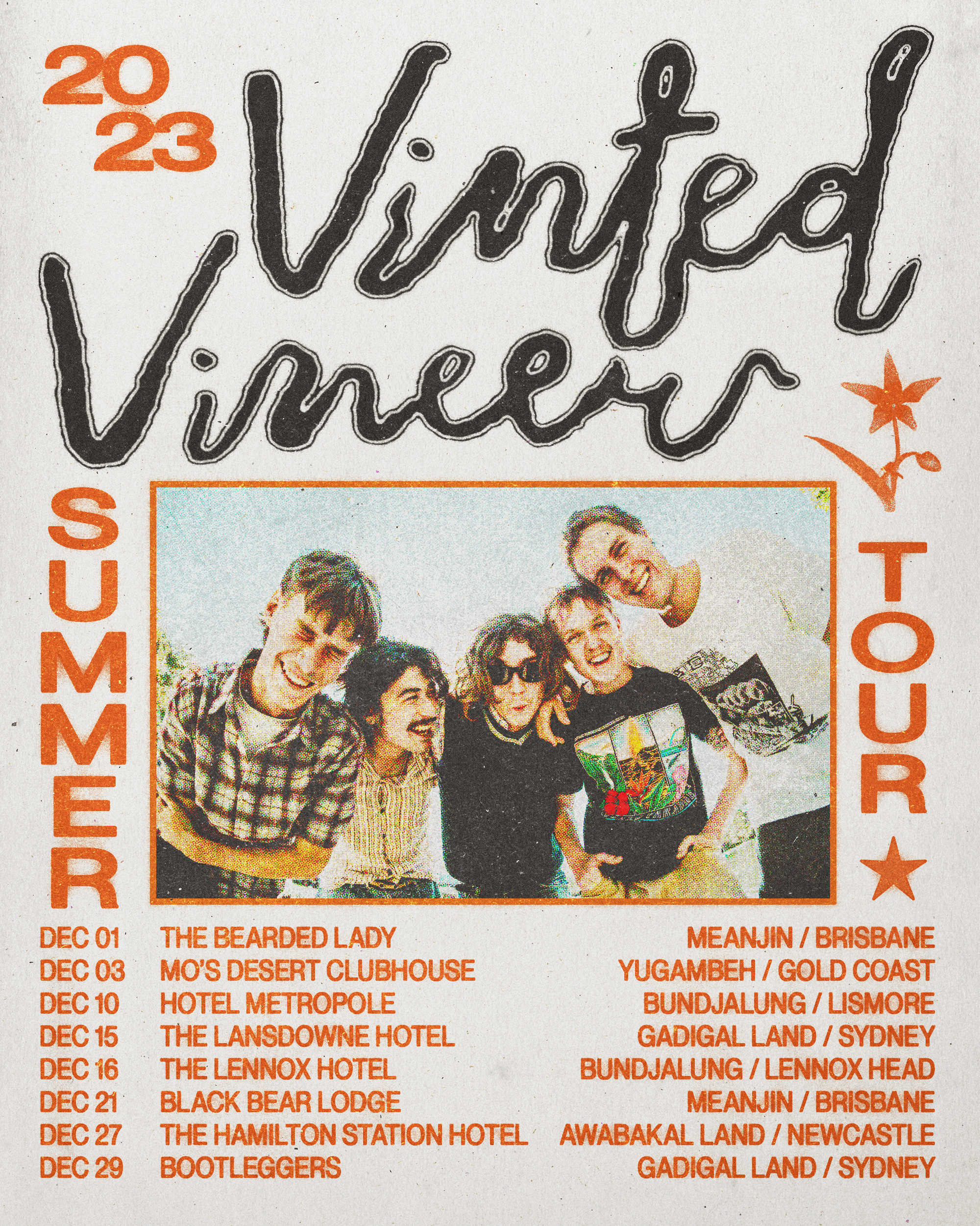 Vinted Vineer tour poster