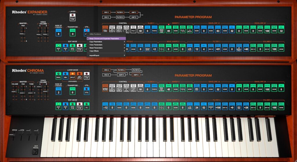 Cherry Audio’s Chroma plugin is everything a synth lover could ask for — a spot-on digital recreation of the iconic 1982 Rhodes Chroma, with all the complexity and rich tones but none of the clunky controls