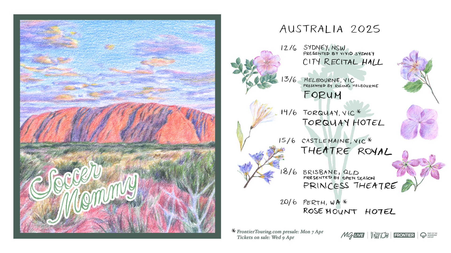 soccer mommy aus tour poster and dates 2025