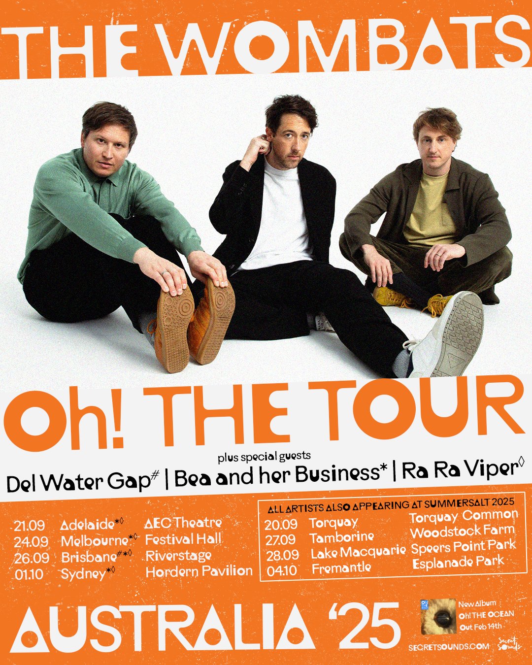 the wombats aussie tour - 2025 - gigs