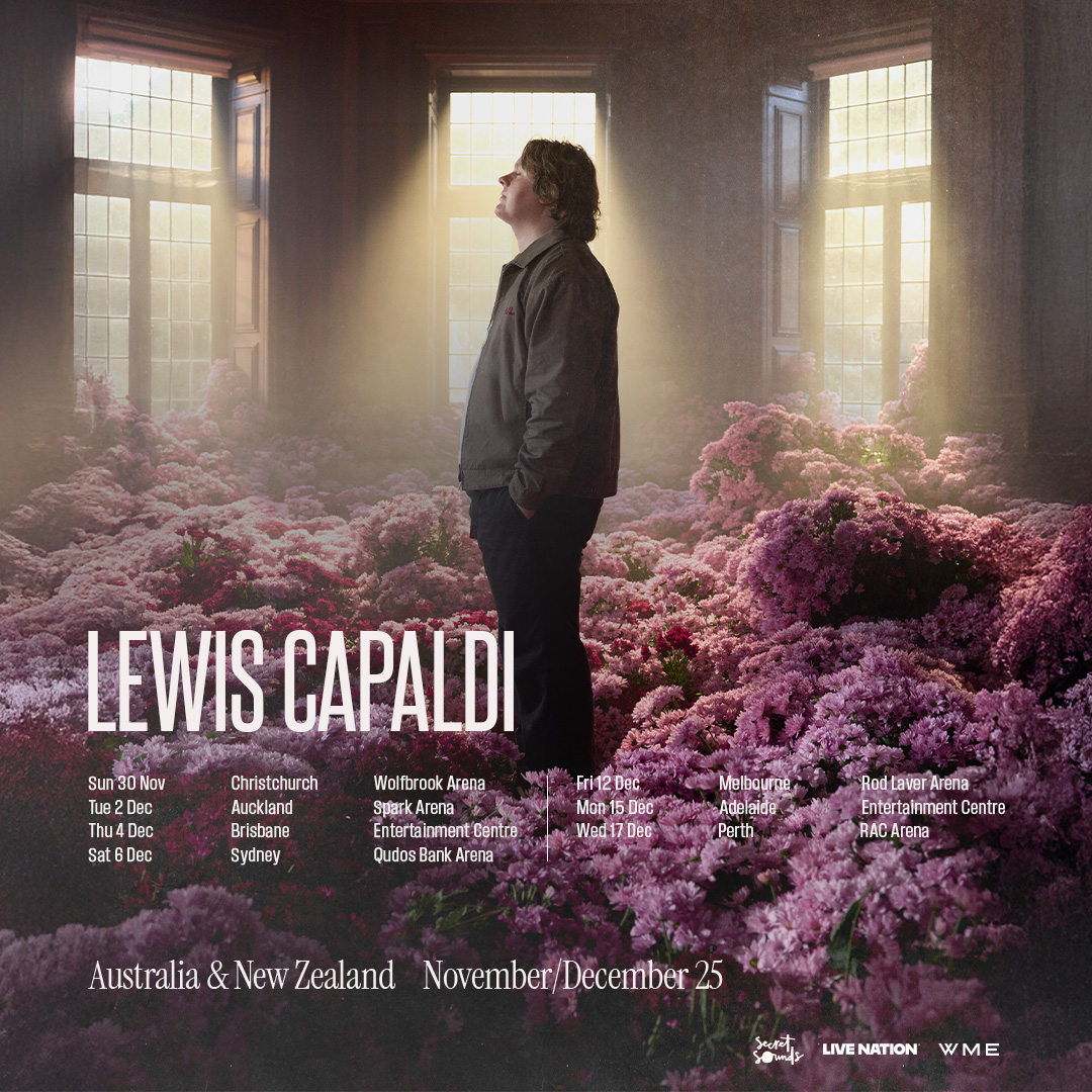 lewis capaldi aus tour 2025 - official poster