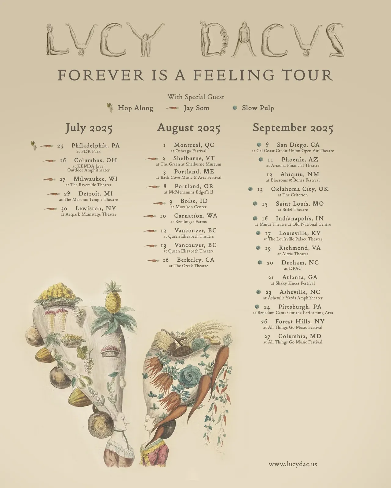 lucy dacus tour dates 2025 - poster