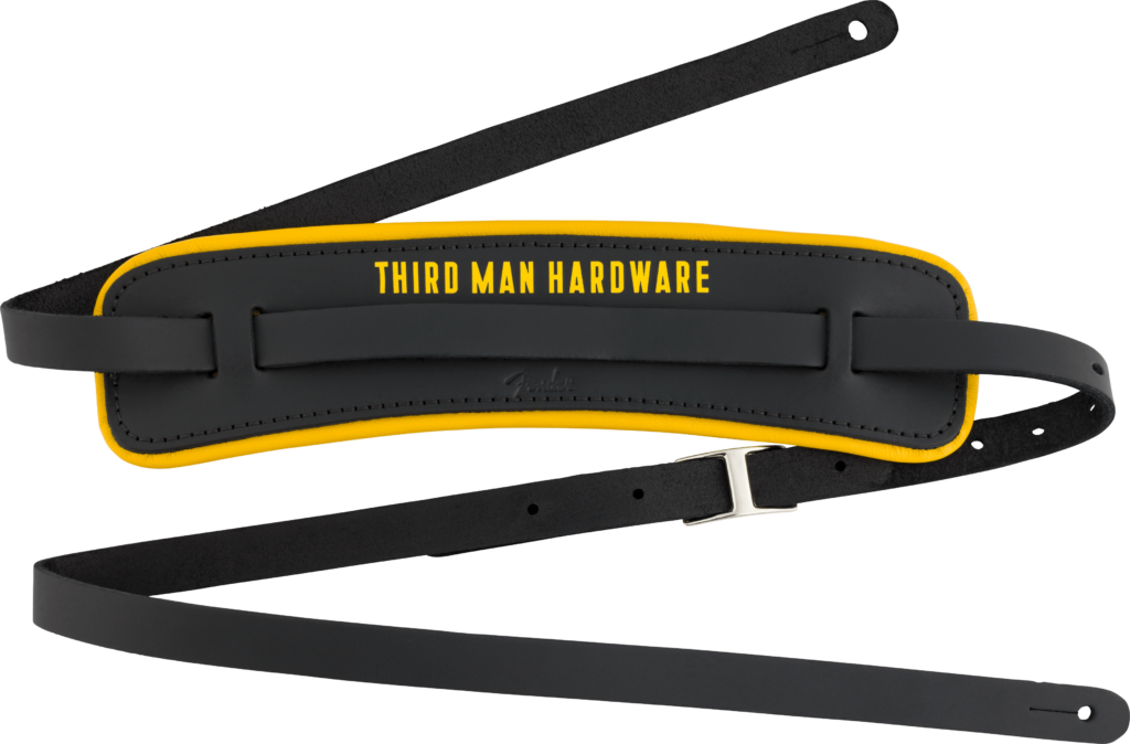 jack white leather guitar strap - fender collab