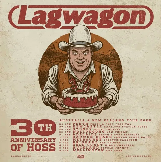 Lagwagon Australia and New Zealand tour poster