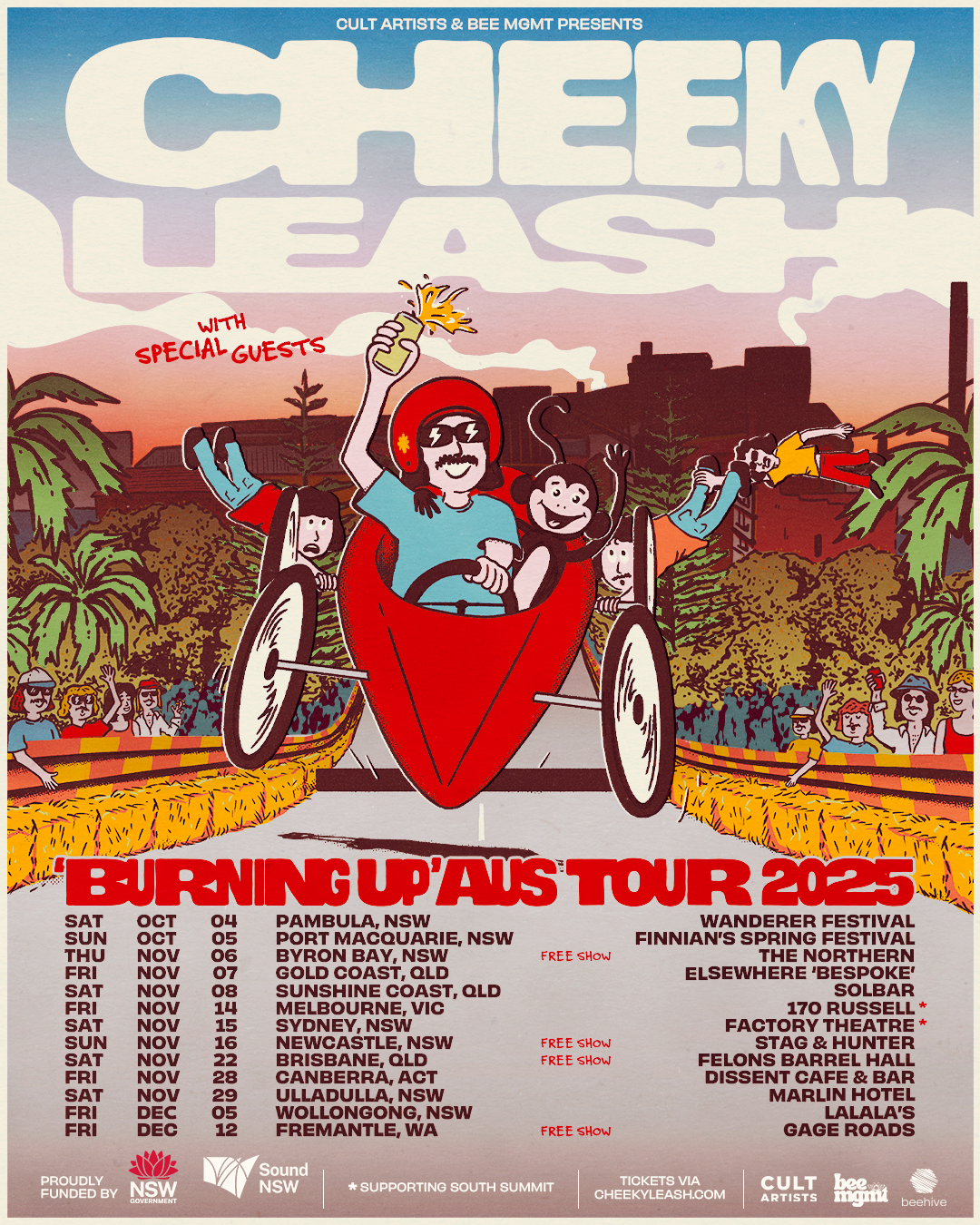 Cheeky Leash tour poster