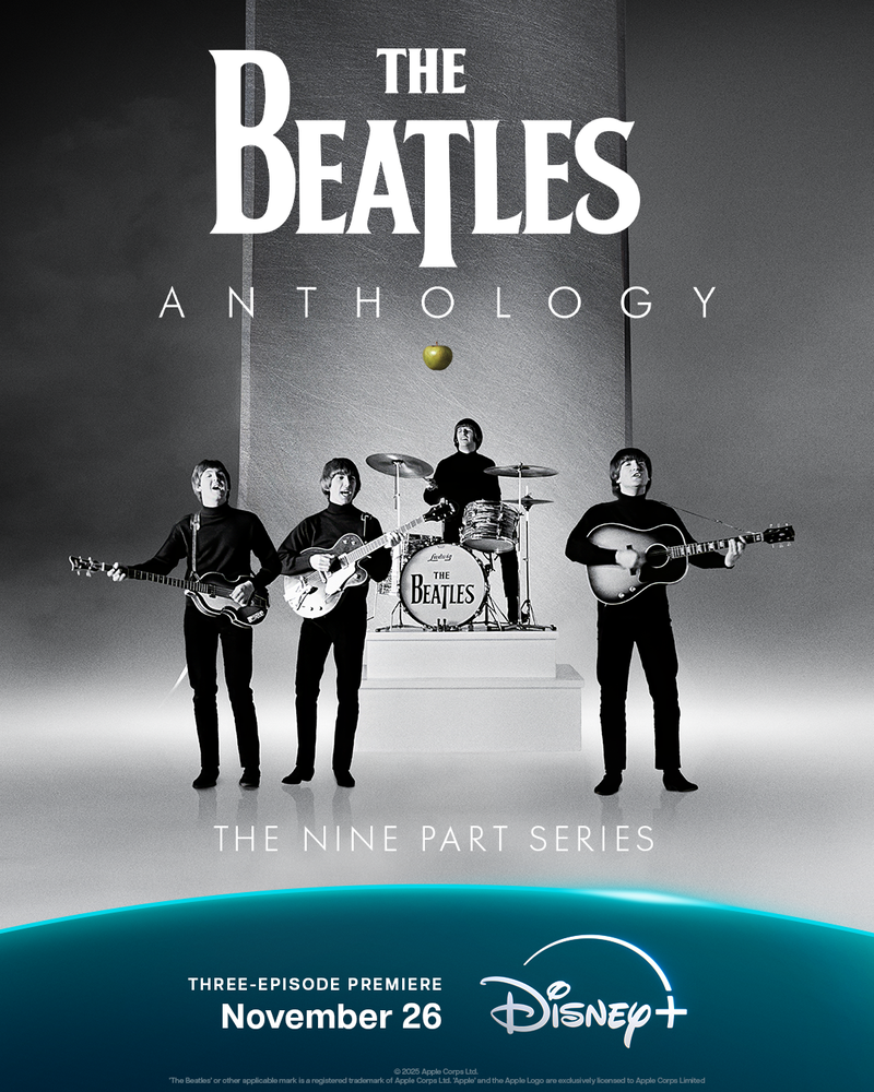 new key art for the beatles antholgy - disney plus 2025