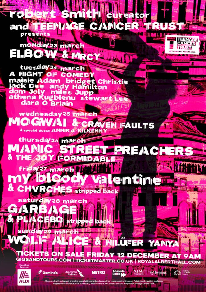 robert smith teenage cancer trust line up