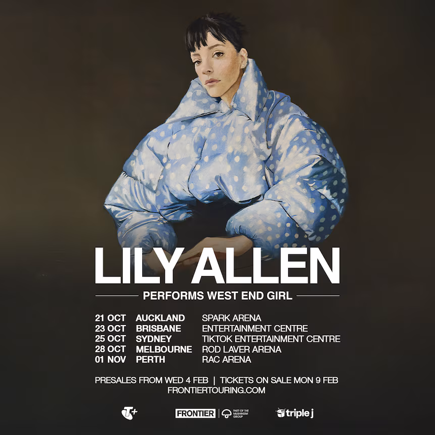 lily allen aus tour nz tour poster 2026