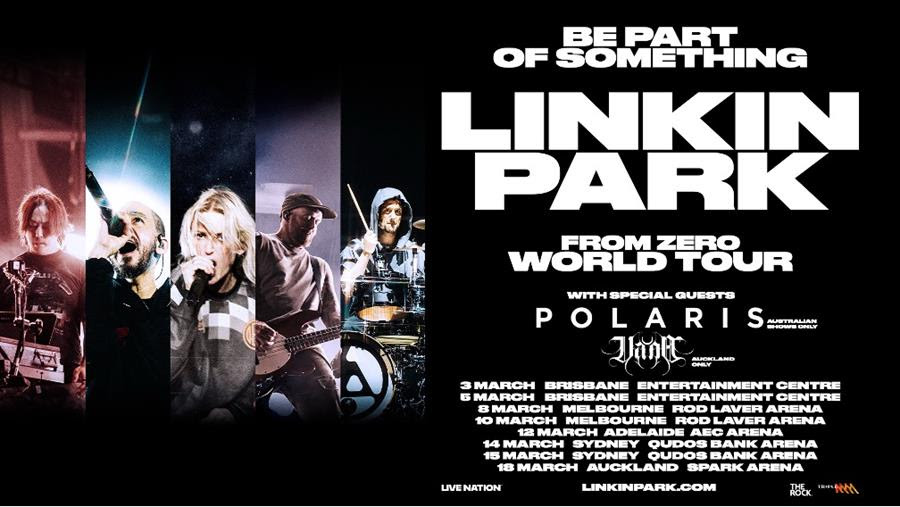 linkin park tour poster 2026 - aus and nz