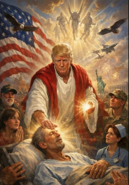 trump as jesus - ai image.