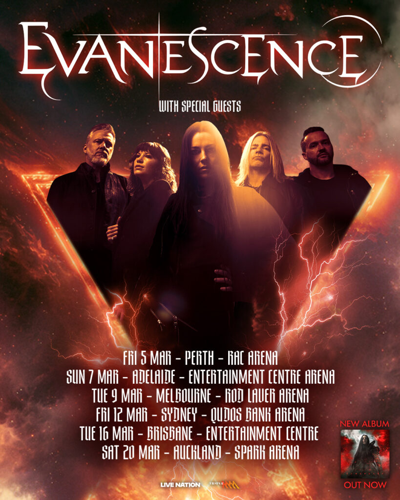 Evanescence tour poster 2026