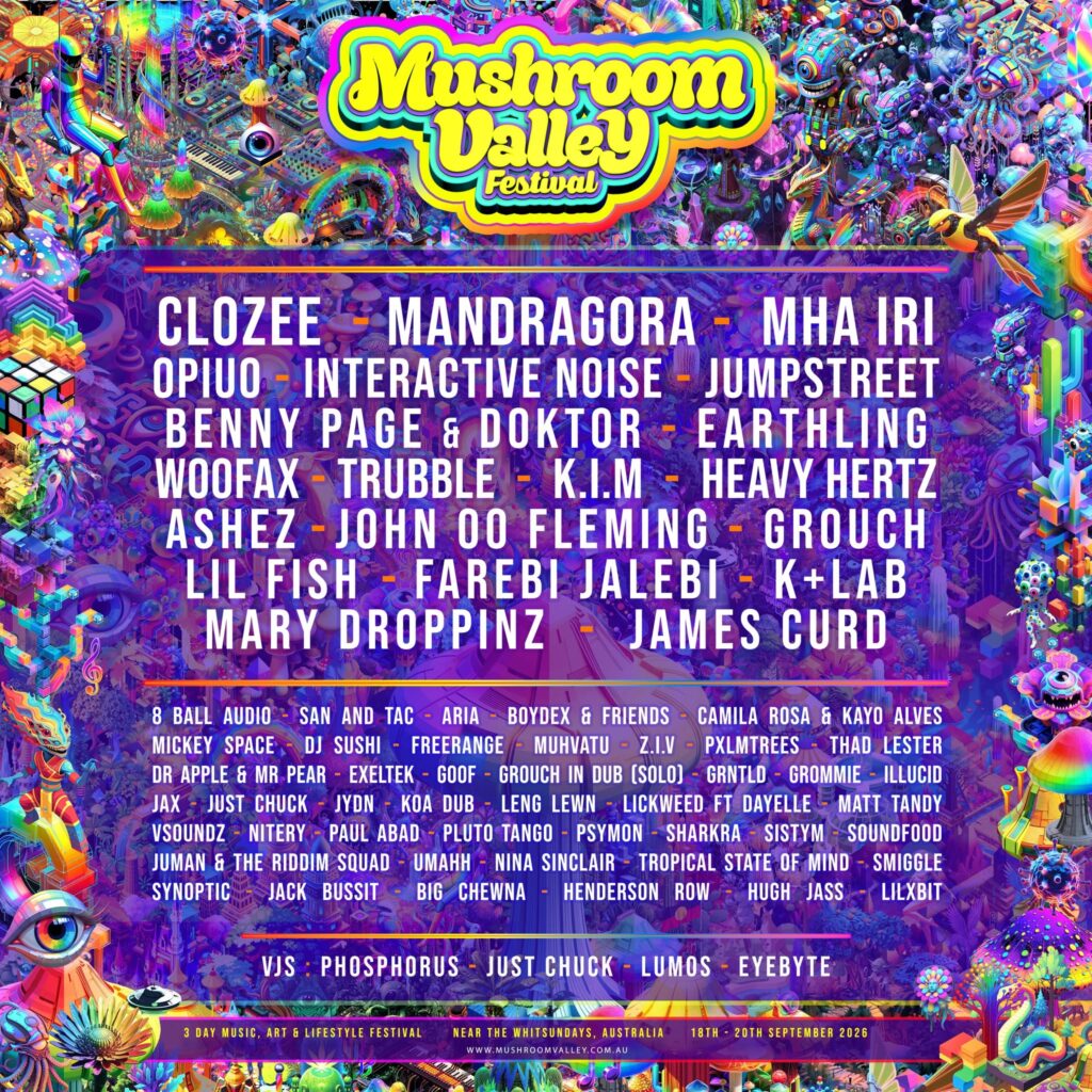 mushroom valley lineup 2026 