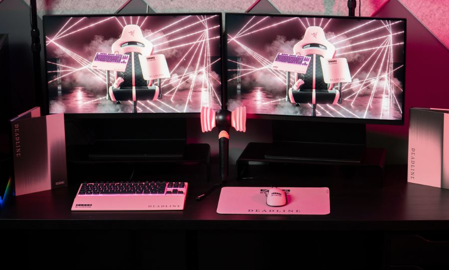 blackpink razer gaming station