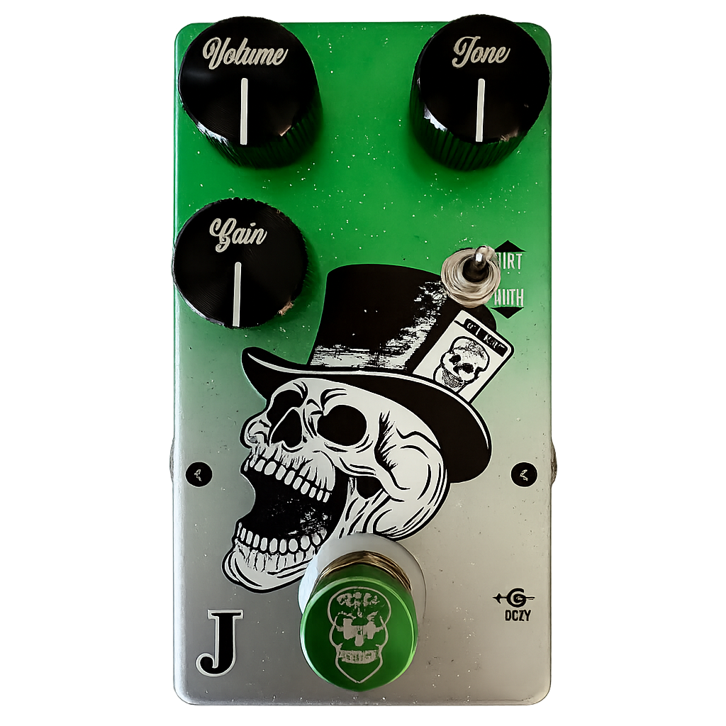 Joker Skull Green-Silver Guitar Pedal